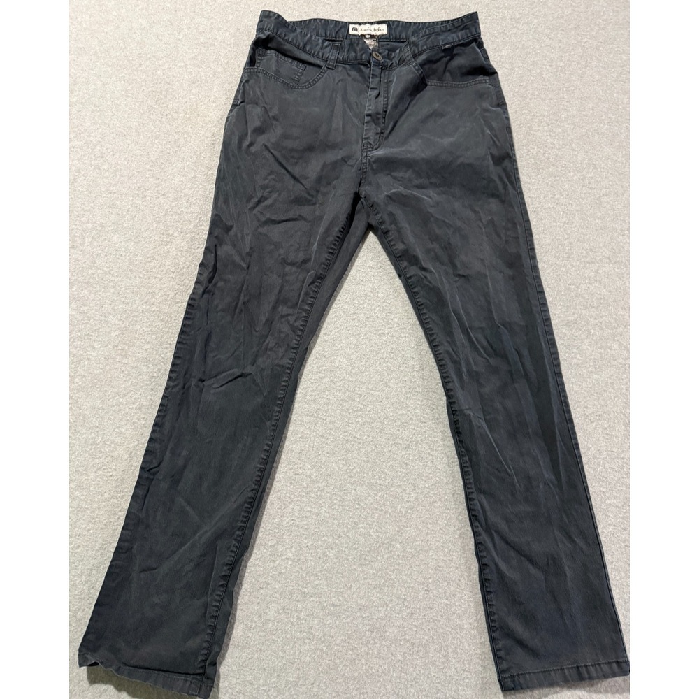Travis Mathew Lightweight Black Pants Mens Size 32 Black Chino Casual RN#123280